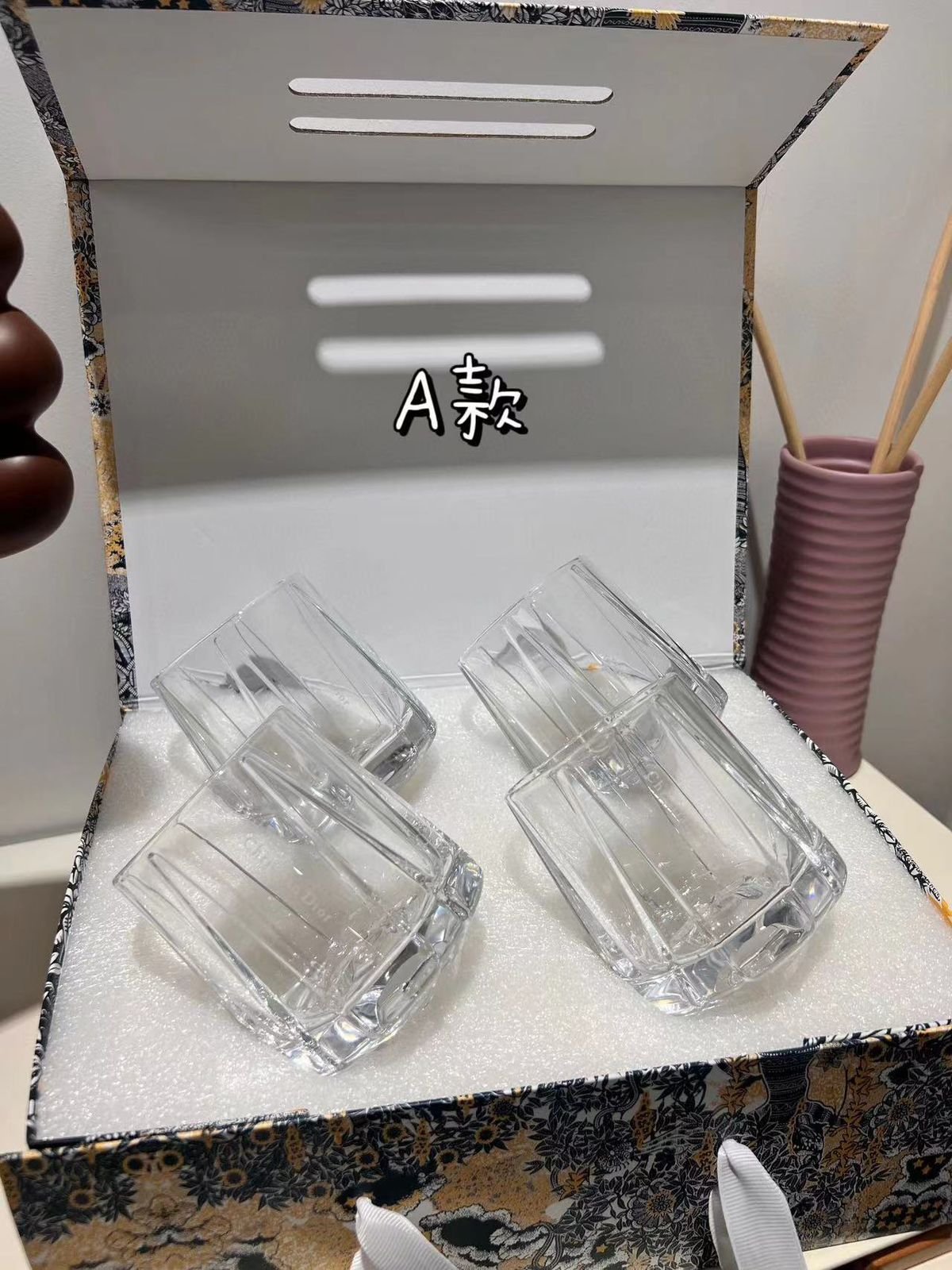 Louis Vuitton LV Transparent water glasses  - Louis Vuitton Cups | Aleppo Gift UAE